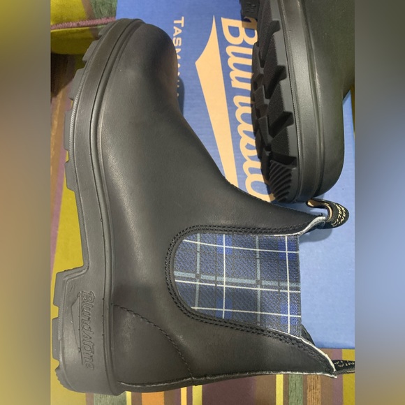 Blundstone nwt bl2102 2102 plaid black leather boots AU 4.5 women’s 7.5 - Picture 8 of 11